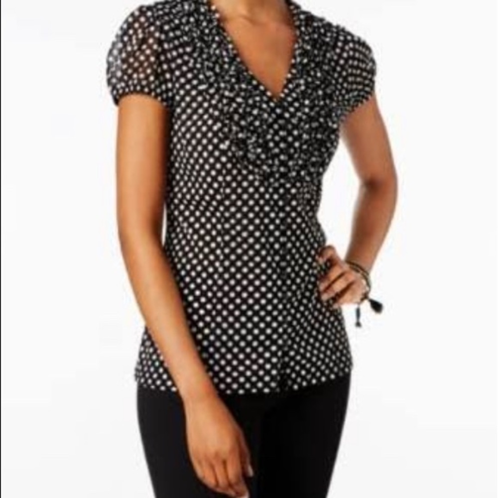 Polka Dot Button down blouse